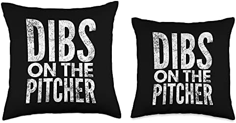 Dibs on the Pitcher Throw Pillow 2