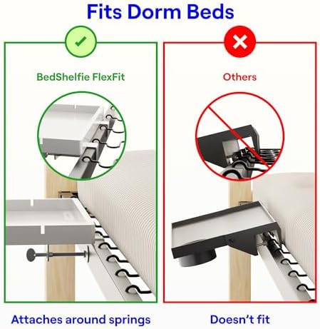 BedShelfie Floating Nightstand for Bunk Beds and Top Bunks