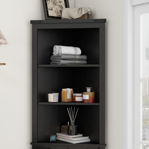 Panana Tall Corner Cabinet Black