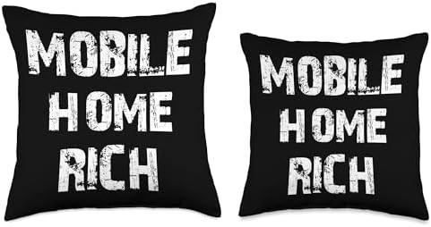 TheUntucked Mobile Home Rich Throw Pillow