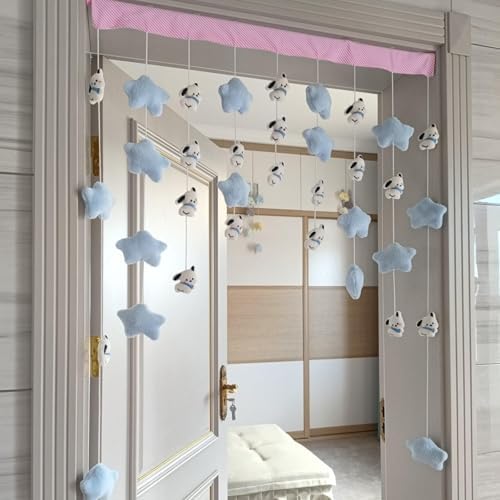 Fluffy Star Cartoon Door Curtain Tassel Garland Room Divider