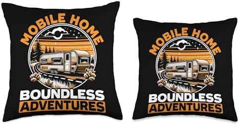 Mobile Home Throw Pillow for Motorhome and Trailer Parks
