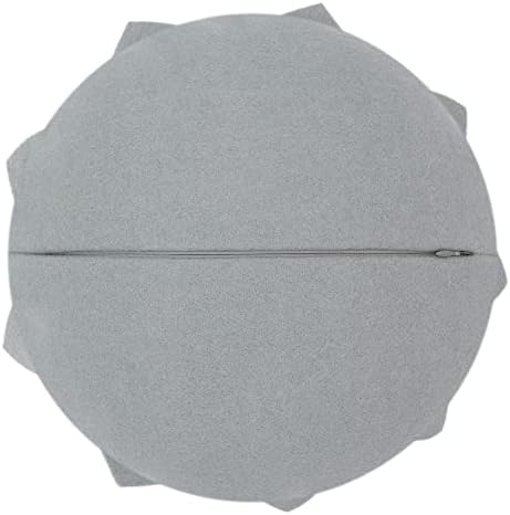 3D Flower Throw Pillow with Insert Gray 14 Inch