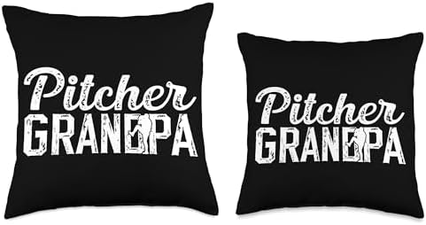 Baseball Pitcher Grandpa Throw Pillow