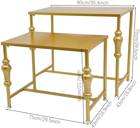 Nesting Tables Display Rack for Clothing Shoes Handbags