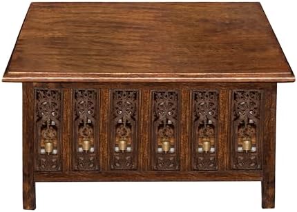 COTTON CRAFT Solid Wood Coffee Table with Foldable Legs