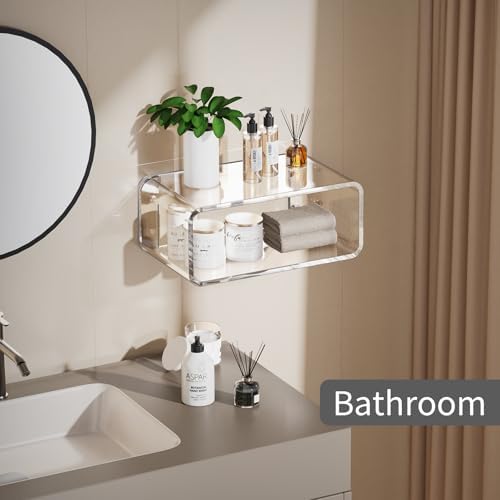 Acrylic Floating Nightstand with Clear Design Small Size