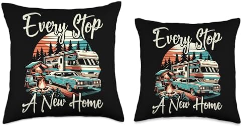 Mobile Home Throw Pillow for Travelers