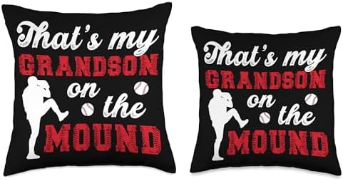 Baseball Pitcher Grandma Throw Pillow
