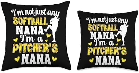 Proud Softball Pitcher Nana Throw Pillow
