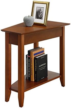 Convenience Concepts American Heritage Wedge End Table 24 Classic Storage Shelf