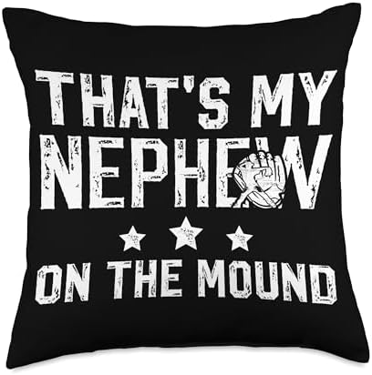 Proud Baseball Pitcher Throw Pillow for Uncle