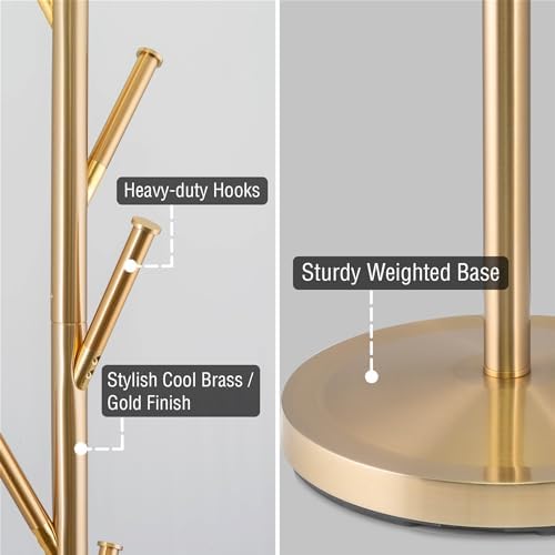Kira Home Addison 68 Inch Modern 6 Hook Coat Rack