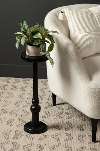 Kate and Laurel Wegner Traditional Wooden Round Drink Table Black