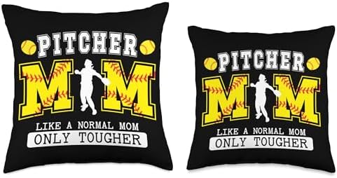 Softball Pitcher Mom Throw Pillow
