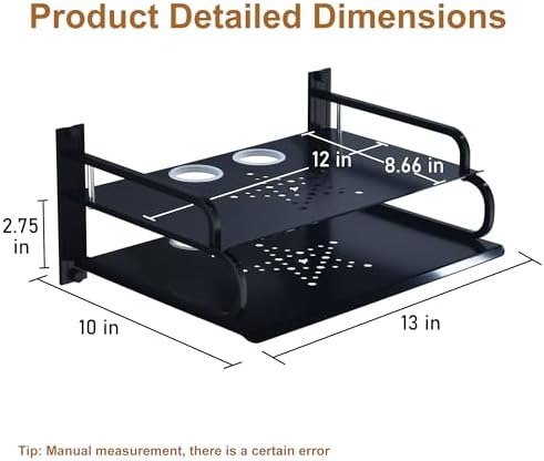 Floating AV Shelves Double Layer Wall Mount for TV and Media Equipment