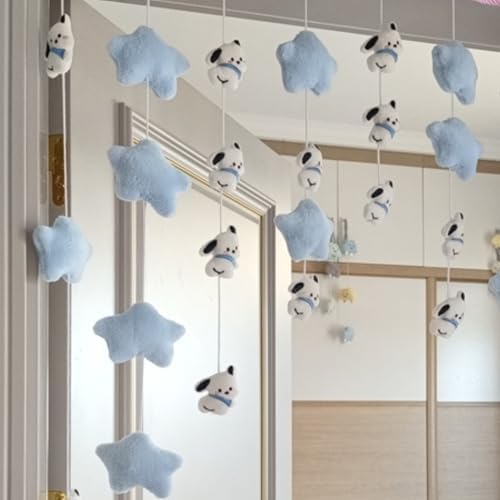 Fluffy Star Cartoon Door Curtain Tassel Garland Room Divider