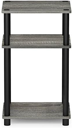 Furinno 3-Tier Turn-N-Tube End Table with Plastic Poles