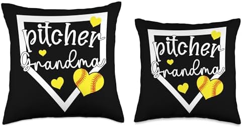 Softball Pitcher Grandma Throw Pillow for Mothers Day