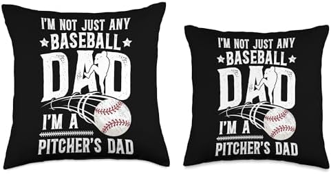 Funny Baseball Pitcher Dad Fathers Day Throw Pillow