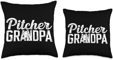 Softball Pitcher Grandpa Throw Pillow
