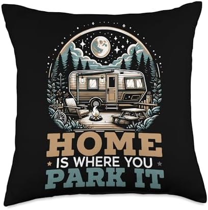 Mobile Home Motorhome Trailer Park Throw Pillow 1