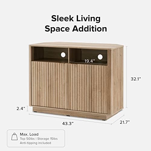 Mopio Brooklyn Corner Storage Cabinet with Doors and Shelves