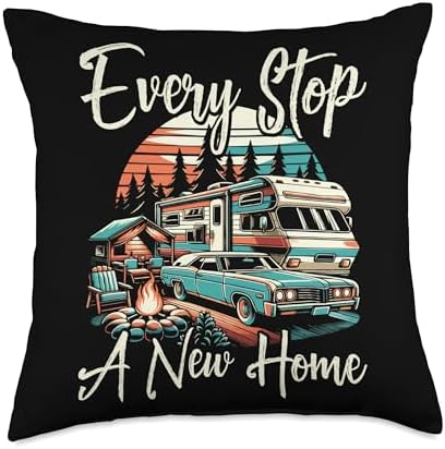 Mobile Home Throw Pillow for Travelers
