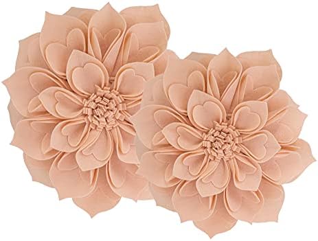 Fennco Styles 3D Heart-Shaped Rose Throw Pillow 13 Round