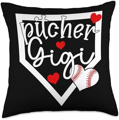 Baseball Pitcher Gigi Throw Pillow for Mothers Day 1