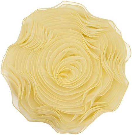 SARO LIFESTYLE Rose Design Throw Pillow Yellow 13 Inch