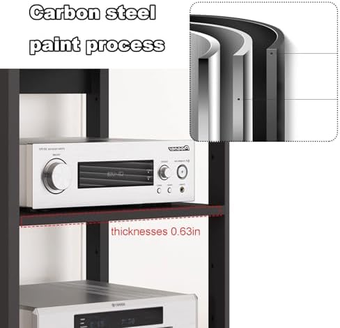 3 Tier Adjustable Video Rack Cabinet for Home Office