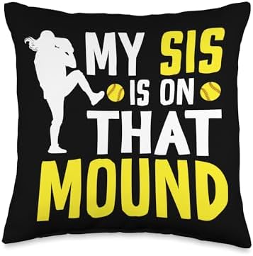 Proud Softball Pitcher Throw Pillow 1