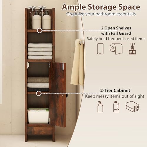 Tangkula Small Bathroom Storage Cabinet