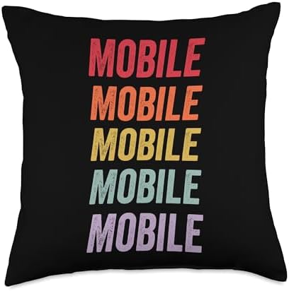 Mobile Throw Pillow with Repeating Mobile Design