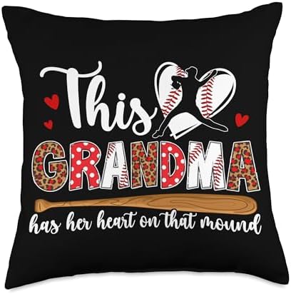 Proud Baseball Pitcher Grandma Throw Pillow