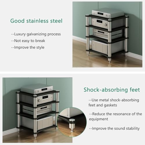 Kaverno 2 3 4 Tier Media Stand Corner Shelf
