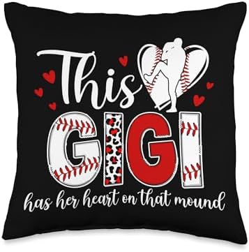 Proud Baseball Pitcher Gigi Throw Pillow