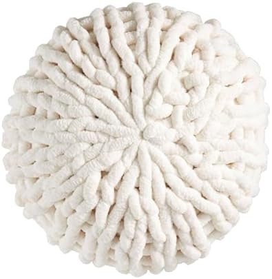 SARO LIFESTYLE Cozy Chunky Knit Round Throw Pillow 1