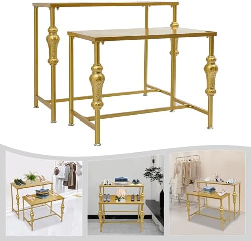 Nesting Tables Display Rack for Clothing Shoes Handbags