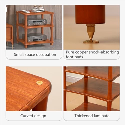 Kaverno 4 Tier Audio Visual Media Stand Corner Shelf