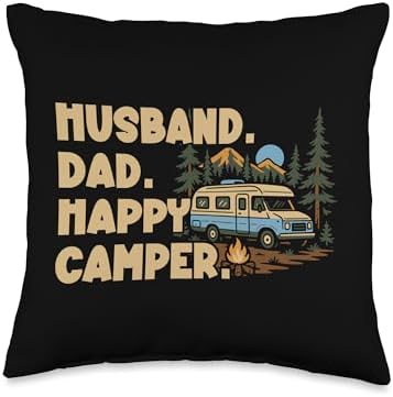 Camping Camper Lover Retro Mobile Home Throw Pillow