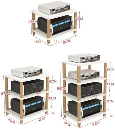 Modern 2-Tier Audio Visual Media Stand Shelf Rack For Home Office Theater