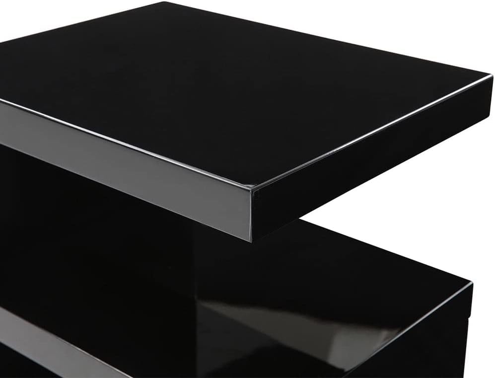 ZURI Furniture Jayden High Gloss Side Table Black