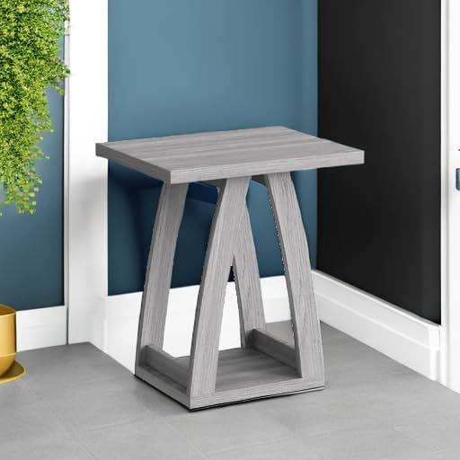 Modern Grey End Table Set of 2 for Living Room and Bedroom