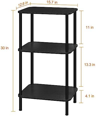 BTY 3 Tier Tall Side Table for Small Spaces