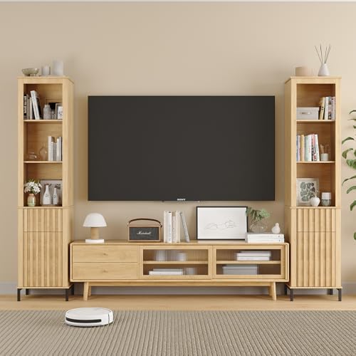 Maupvit 68 Inch Tall Bathroom Storage Cabinet with Doors and Drawer