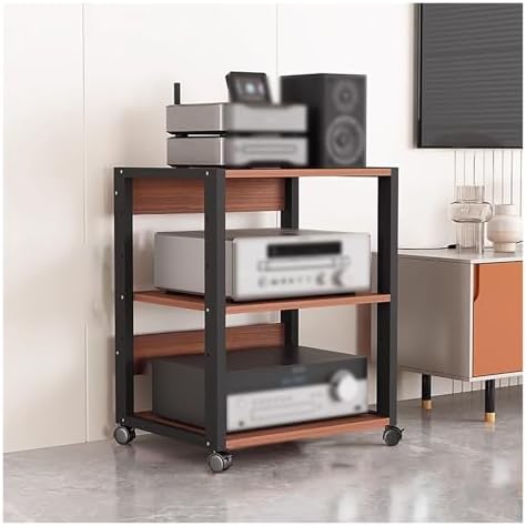3 Tier Audio Video Component Rack with Adjustable Shelves