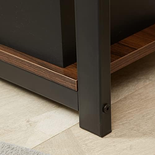 HOMCOM 4-Tier Media Stand with Cable Management Brown