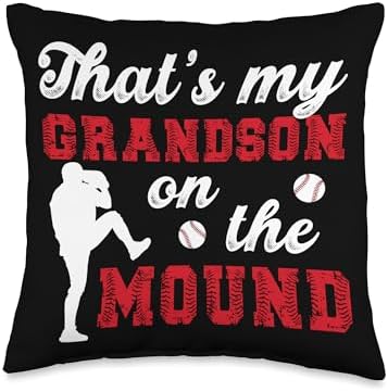 Baseball Pitcher Grandma Throw Pillow